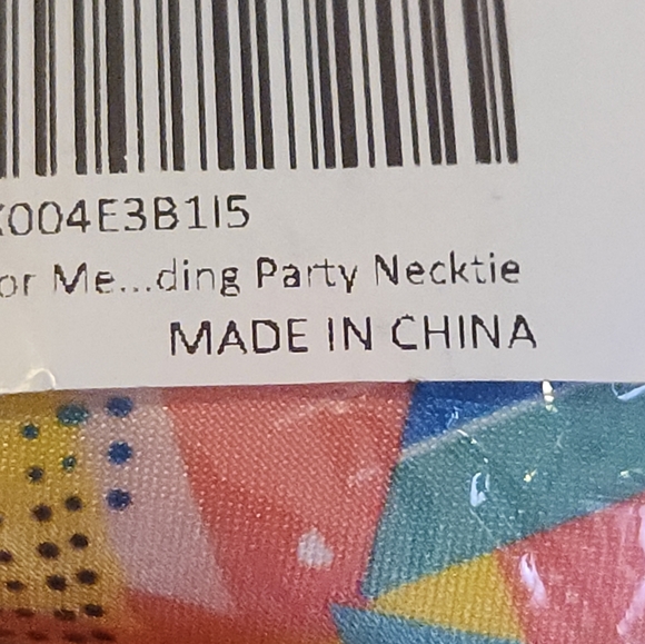 Colorful Geometric Pattern Tie - Picture 8 of 9